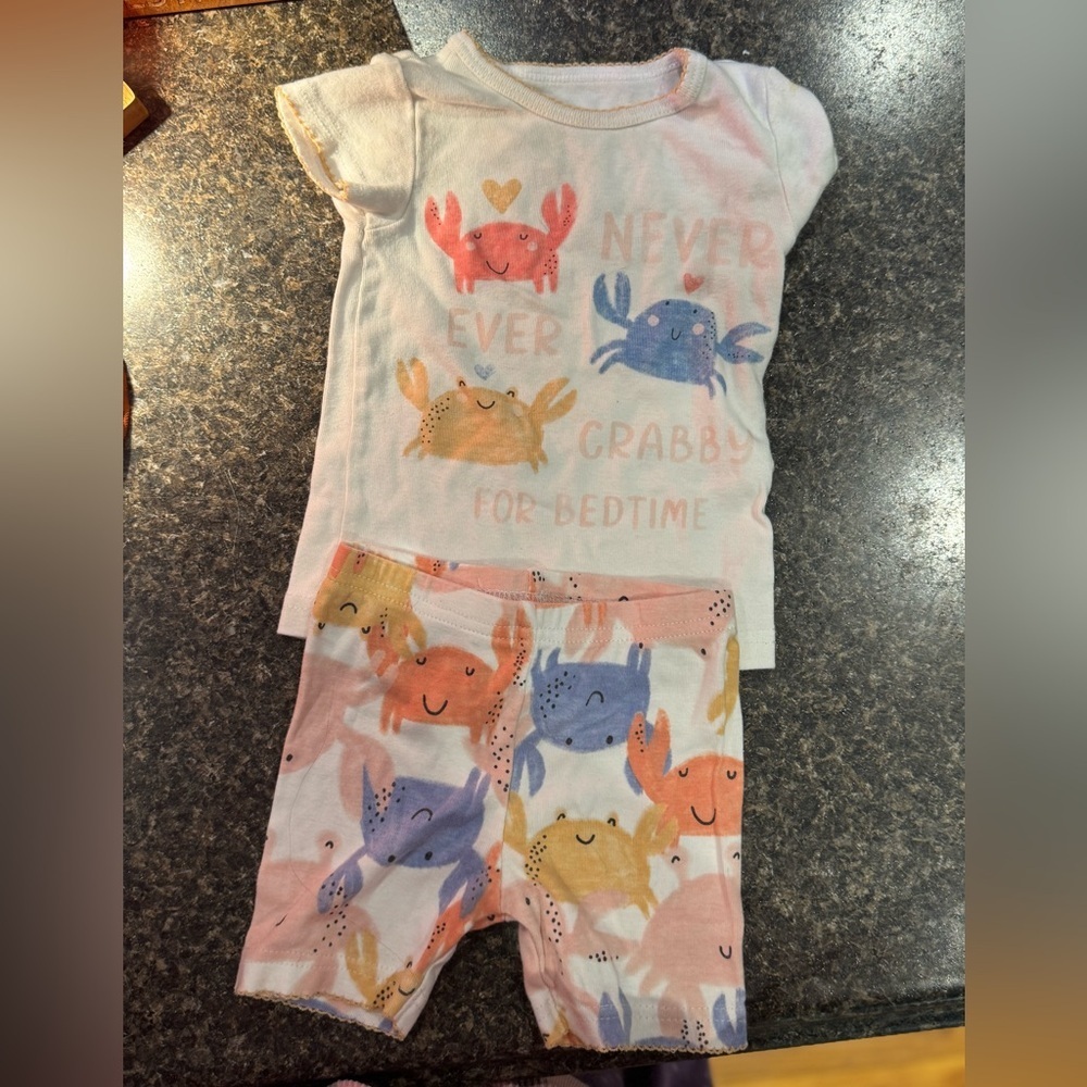 Carter's Crabby Pajama Set Sleeveless Design
